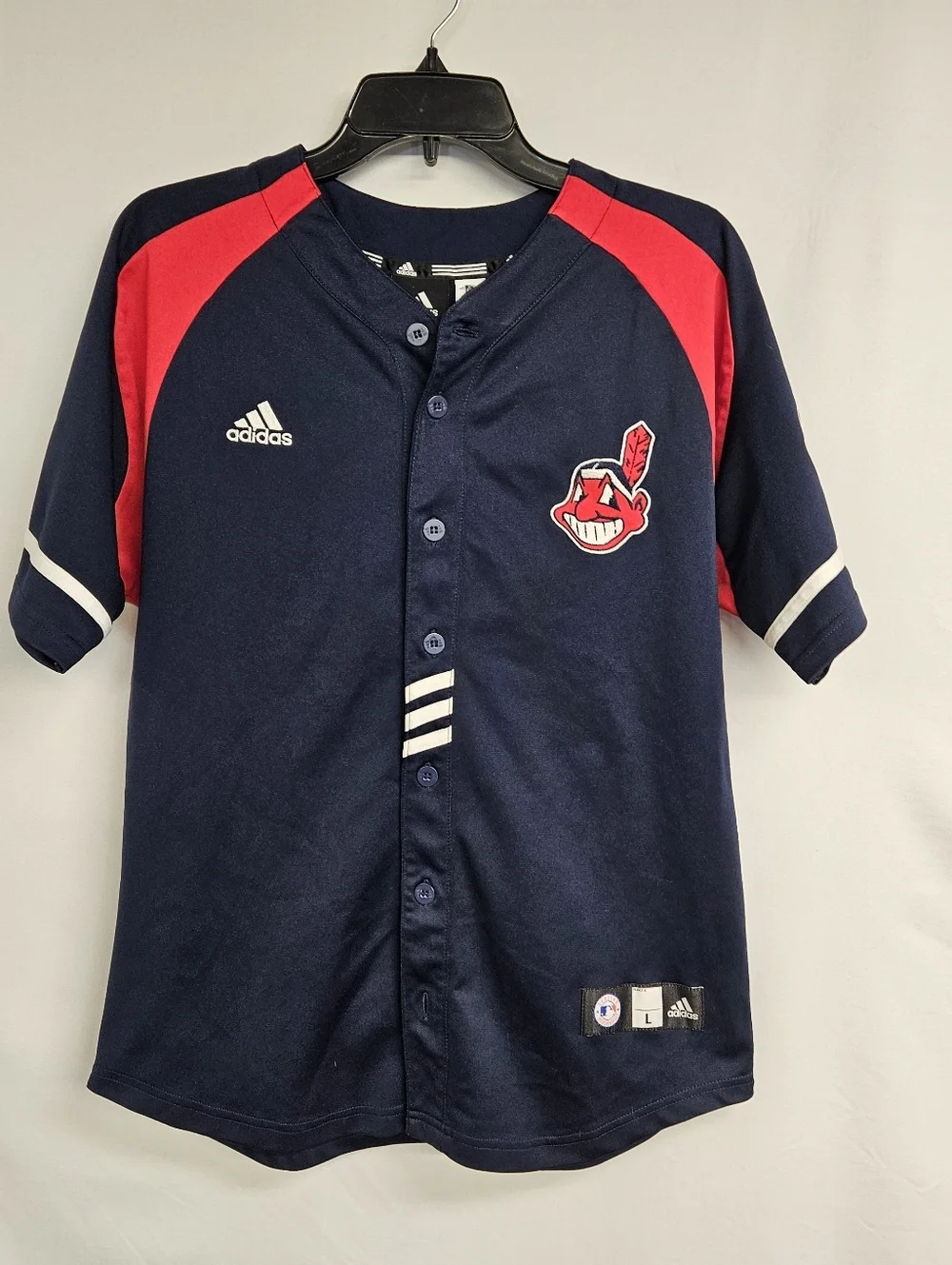 CLEVELAND INDIANS Adidas Carlos CABRERA SIZE LARGE (14-16)JERSEY